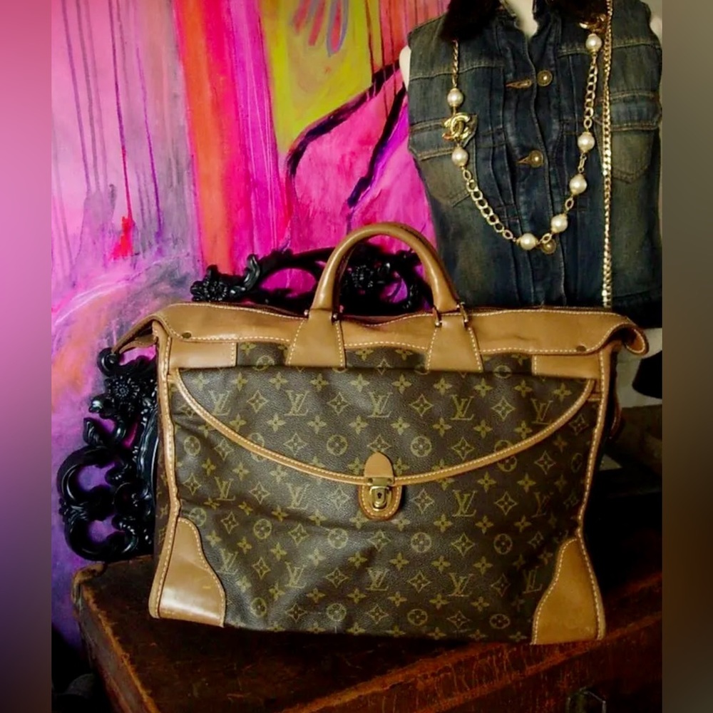 RARE Vintage LOUIS VUITTON FC Tote Suitcase Luggage Travel Accessory Bag Keepall